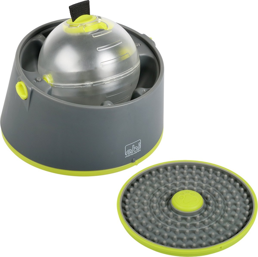 Twist & lick ball 18x18x17cm grijs