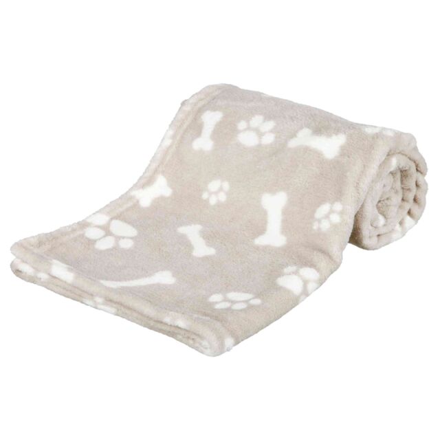 [37166] Deken Kenny, pluche, 100x75 cm beige