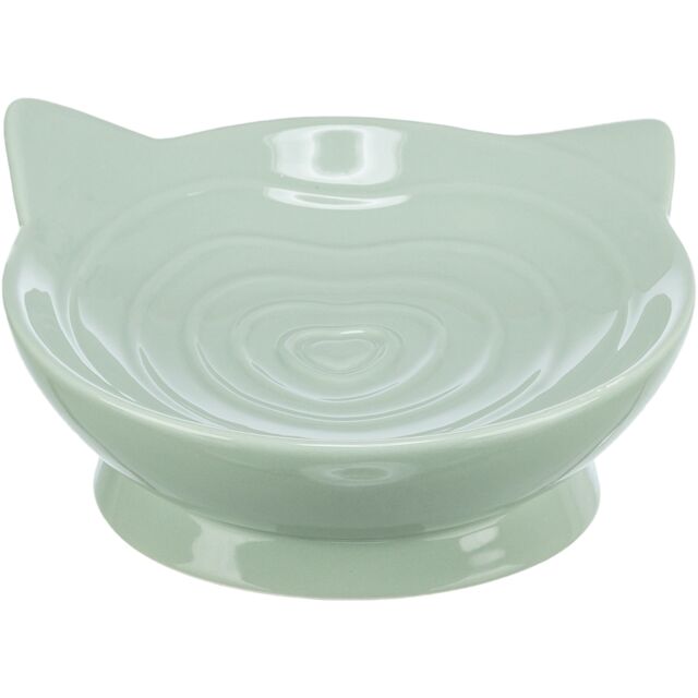 Voer/waterbak Viviana, keramiek, 0,15 l/ø 14 cm, salie