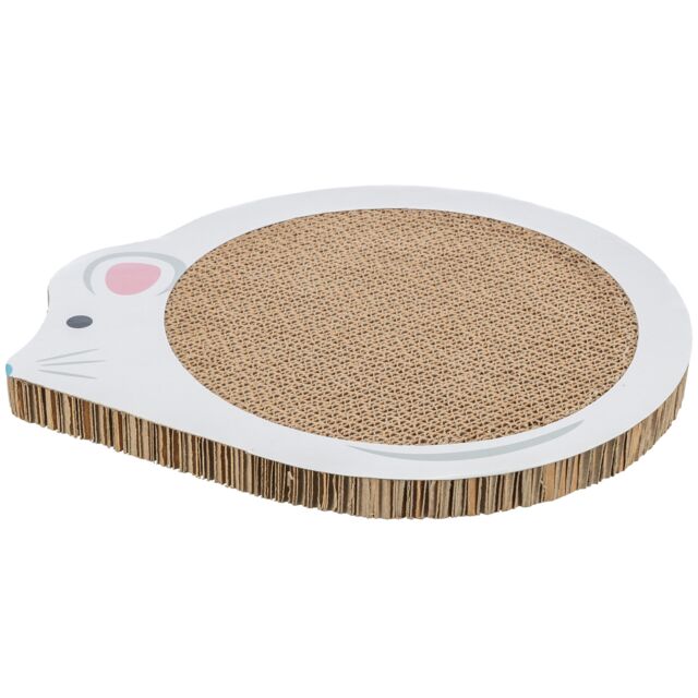[48040] Junior krabkarton, muis, catnip, 35 × 2,5 × 29,5 cm, wit