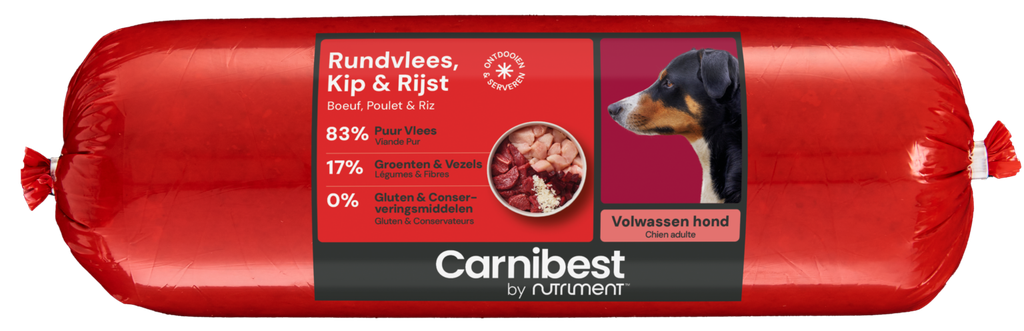 [10002] Carnibest Natuurvoer pond 500 gram hond