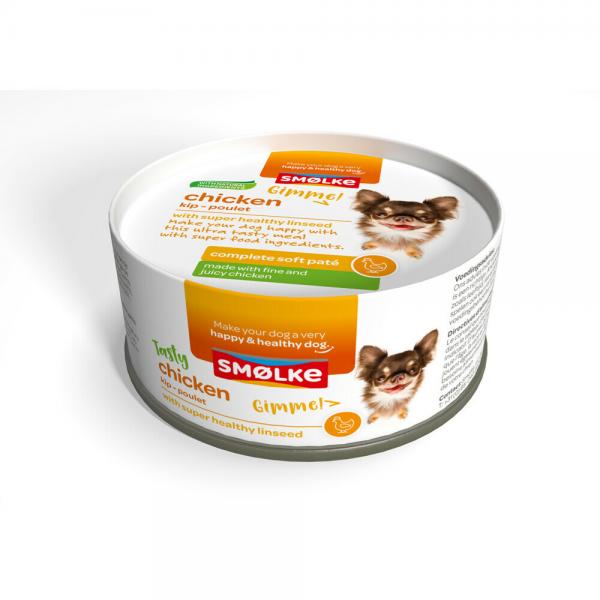 [27444] Smølke hond soft paté chicken 125gr