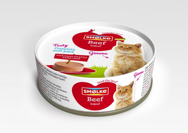 [26800] Smølke kat soft paté beef 80gr