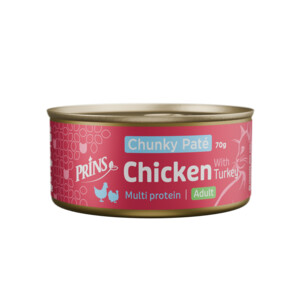Prins Wet Food Cat chunky paté kip en kalkoen 70gr