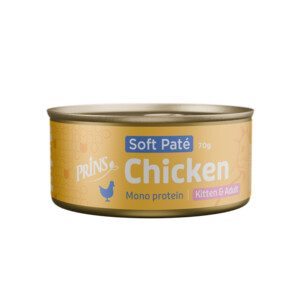 Prins Wet Food Cat soft paté mono kip 70gr kitten en adult