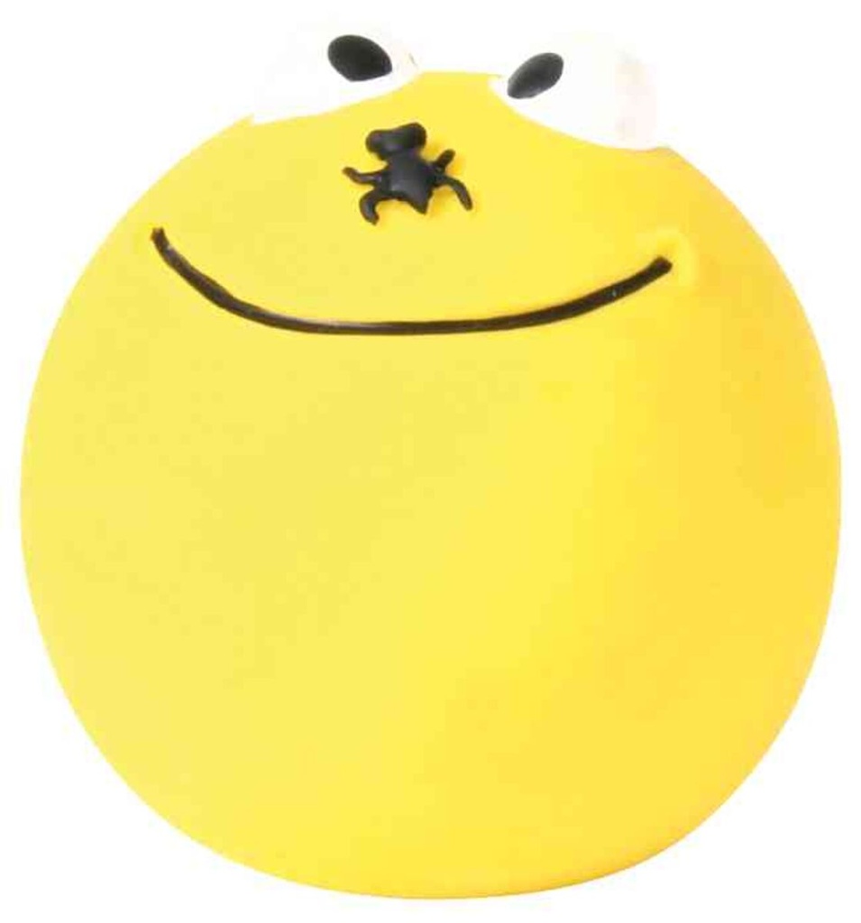 Smiley, latex/polyestervlies, ø 6 cm, assorti