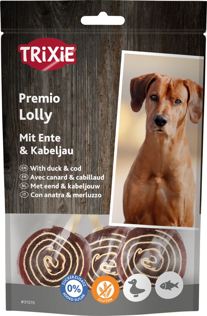 S26 Premio Lolly met eend + kabeljouw, 11 cm los