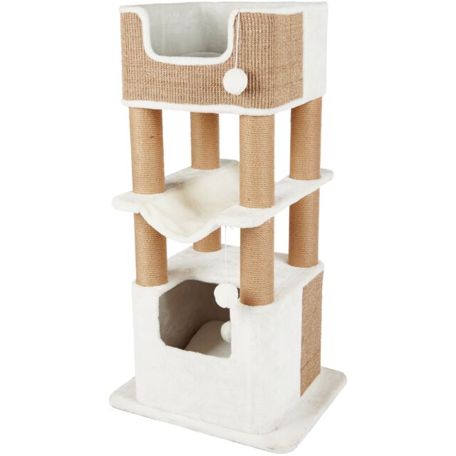 [44669] Krabpaal XXL Lucano, 110 cm, wit/taupe
