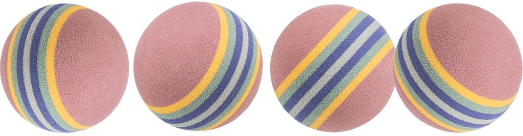 [4097] Set regenboogballen, schuimstof, ø 4 cm, 4 st.