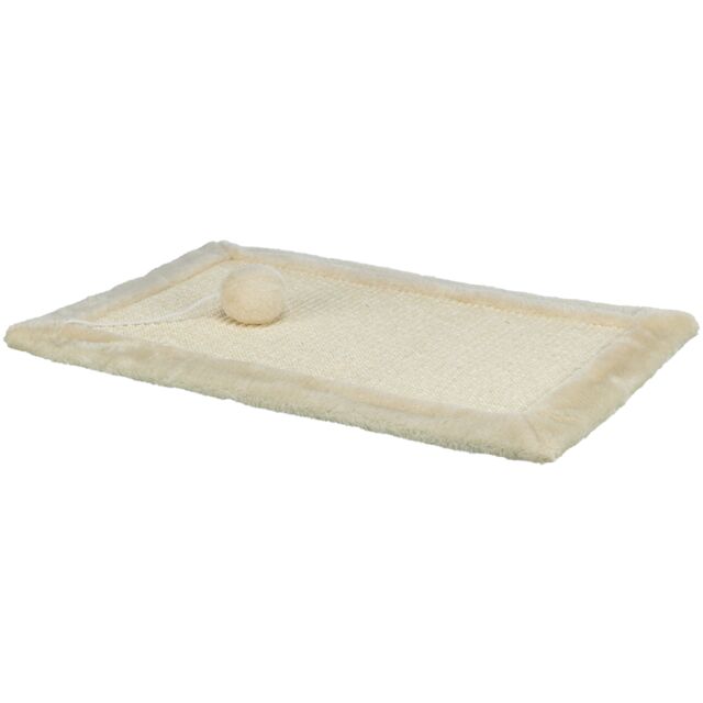 [4325] Krabmat, sisaltapijt/pluche, 55 × 35 cm, beige