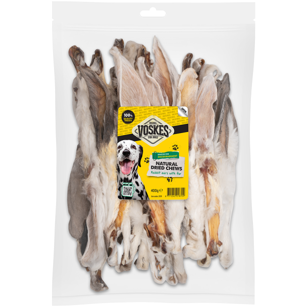 Konijnenoren met vacht 400gr