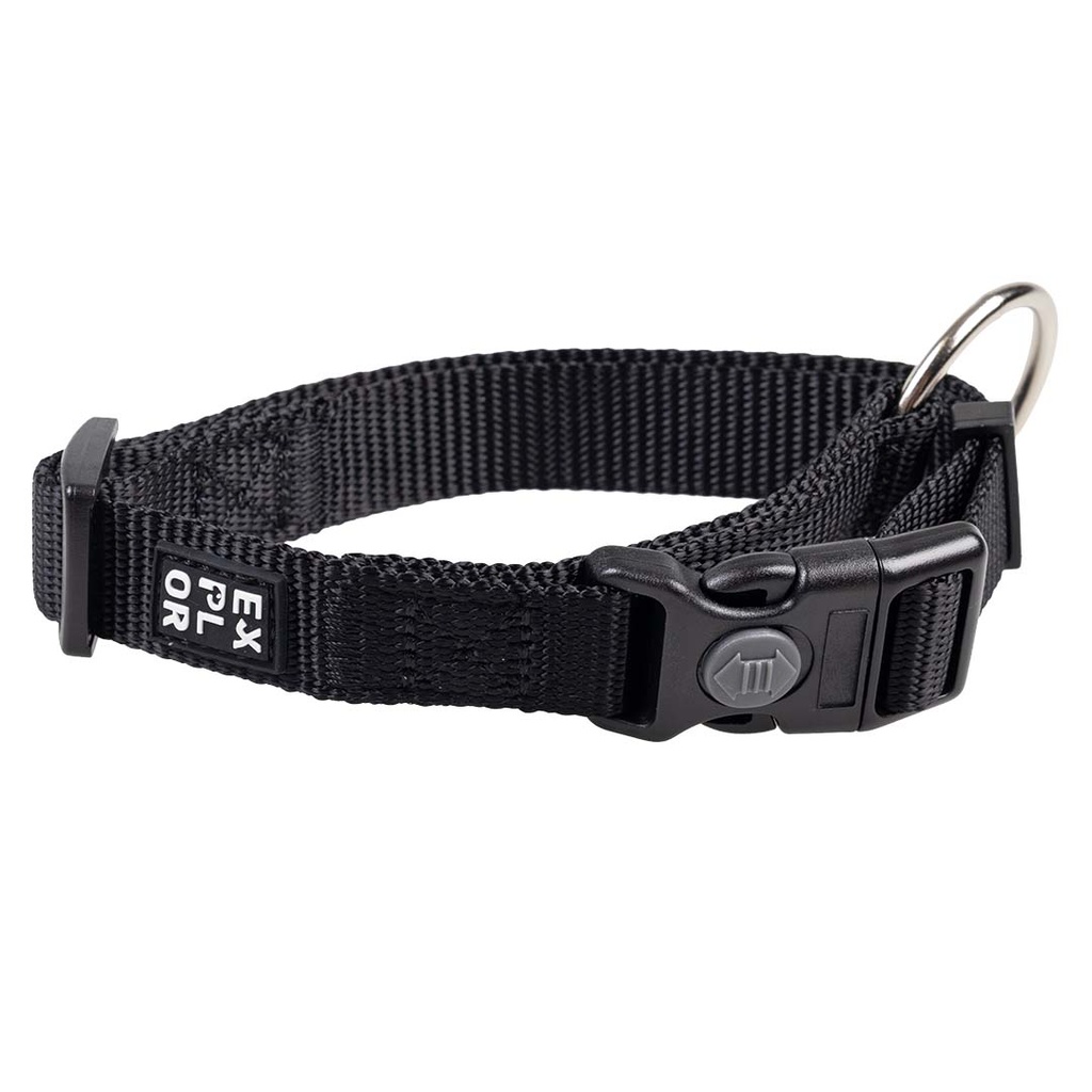 [16460] Halsband Classic XL-40-65cm/40mm zwart