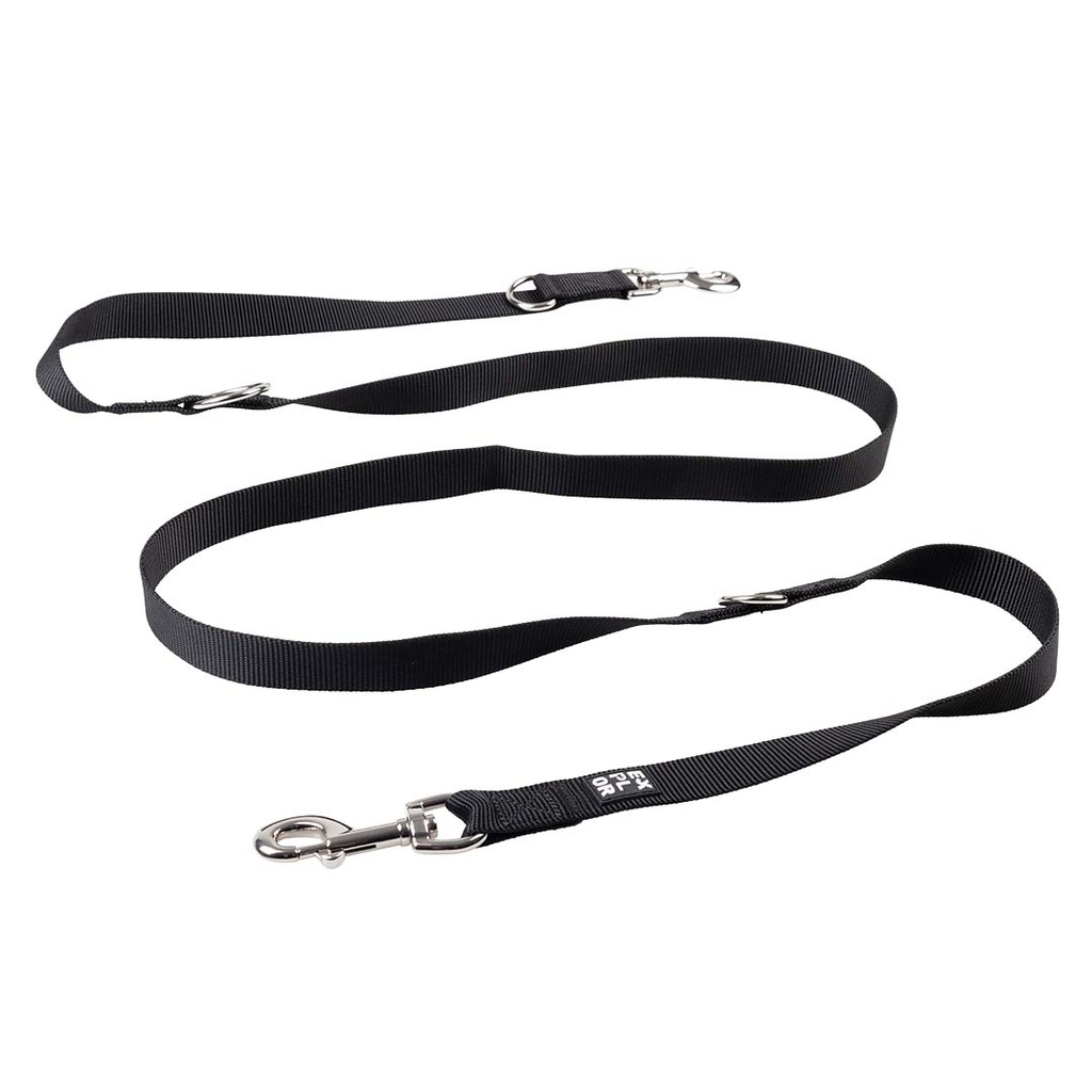 [16466] Leiband Duo Classic L/XL-220cm/25mm zwart