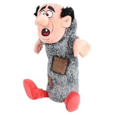 [16241] De Smurfen knuffelspeeltje Gargamel 18x15x33cm grijs