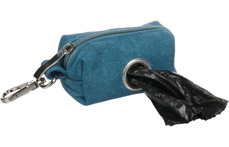 POEPZAKHOUDER VILTO BLAUW + 1 ROL 6x5,5x9CM