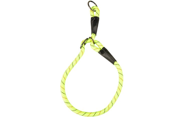 Hond Anti-trek halsband Rimo Fluo geel S 45cm 12mm