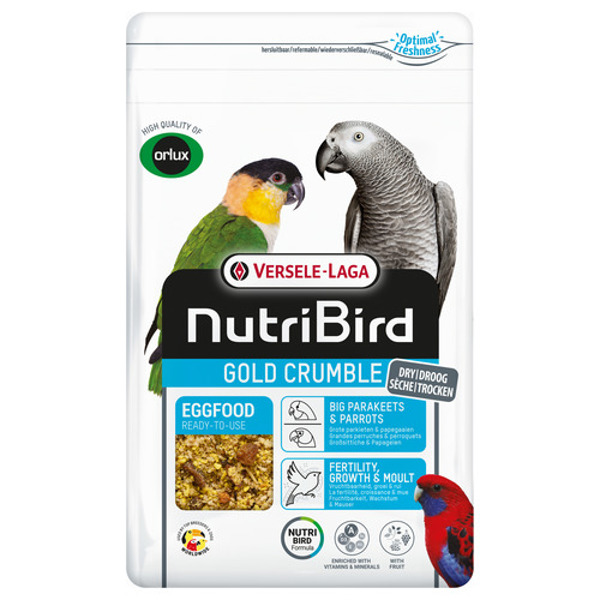 Nutribird Gold Crumble Grote Parkieten En Papegaaien 800 g