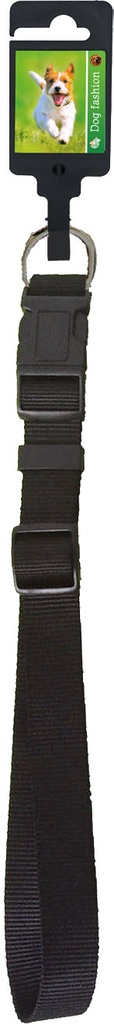 [BR_117890] Nylon Halsband Verst. 10mm Zwart