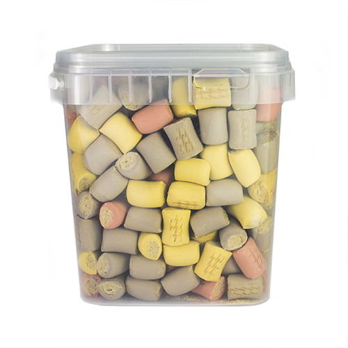 [03-062] Bonte mini-mergpijpjes 1130 gram/emmer