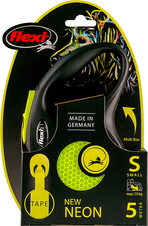 [020 9364] Flexi rollijn neon small 5 mtr