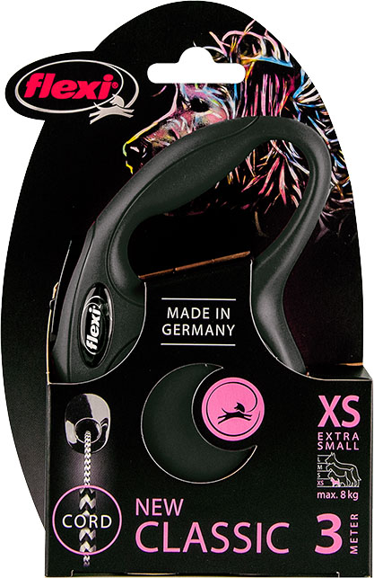 [020 8140] Flexi classic cord XS zwart 3 meter