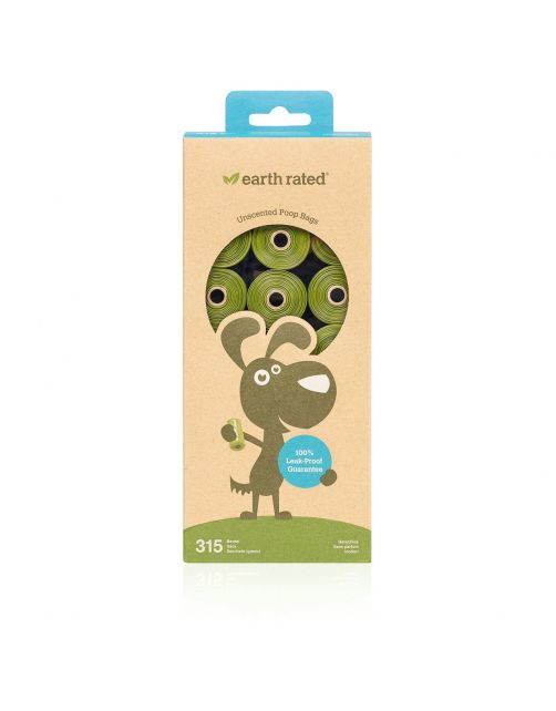 Earth Rated doos 21 poepzak rolletjes lavendel  (315 stuks)