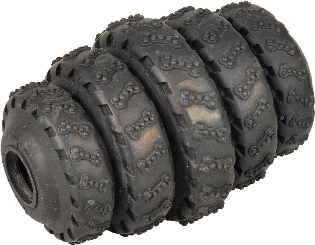 [BR_204030] HS RUBBER GLADIATOR TYRE ROLLER ZWART 10CM