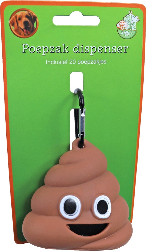 POEPZAK DISPENCER SMILEY INCL.20 POEPZAK