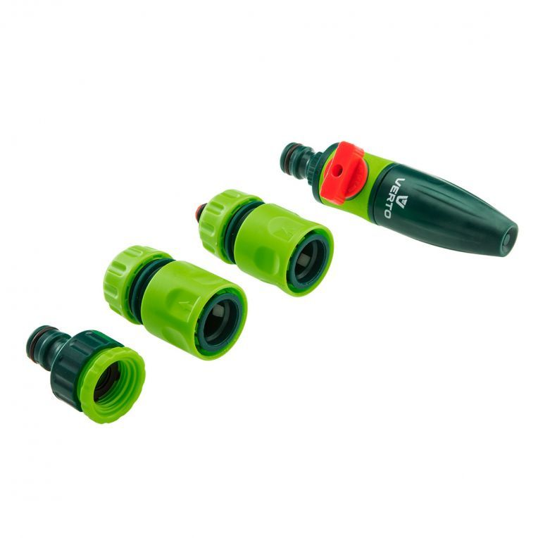 [15G711] Spuit Neus Set 1/2, 5 DeligBroes, 2x Slangkoppeling, Kraankoppelstuk 1/2 en 3/4