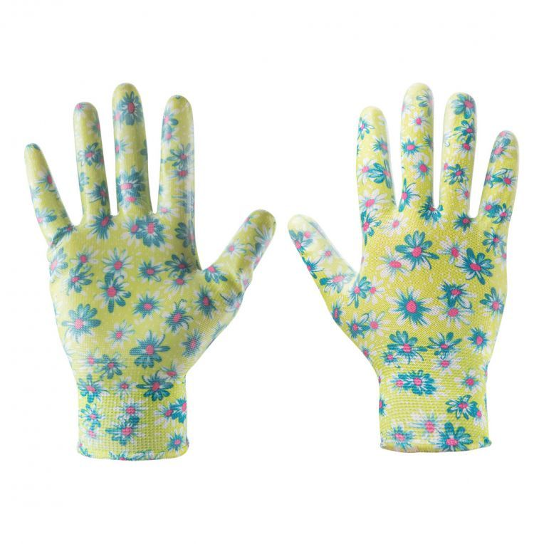 [97H140] Dames Tuinhandschoen Nitril Maat 7Nitril Gecoat, Fijne voering, Ademend, hoge sc
