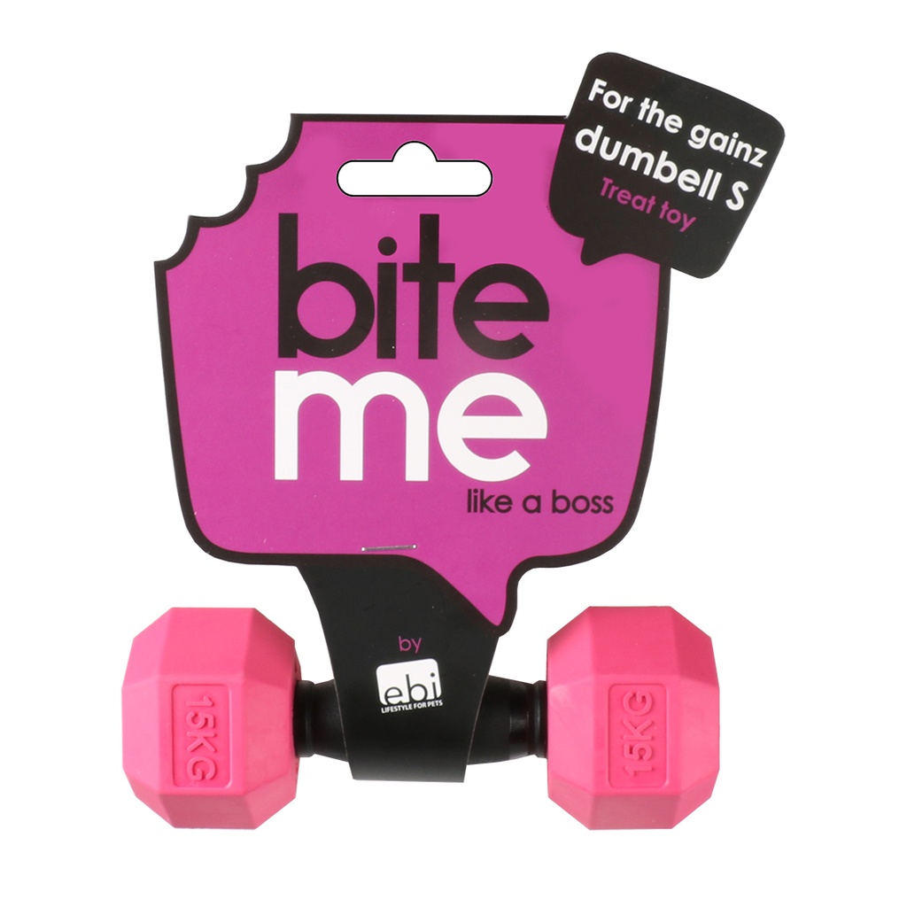 For The Gainz - halter hondenspeeltje S - 14x4,7x4,7cm Paars/zwart