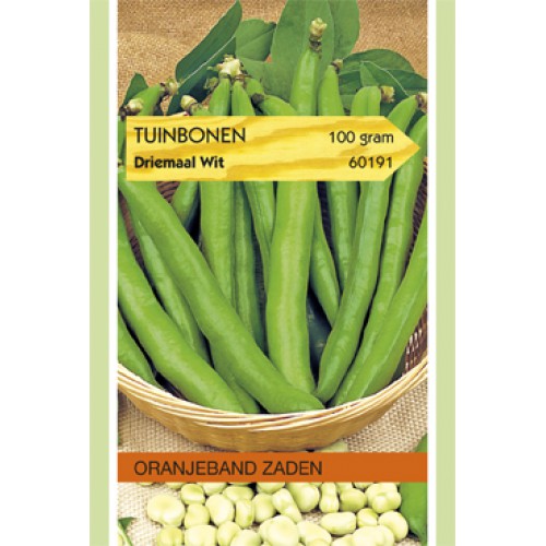 OBZ Tuinbonen Driemaal Wit, 100g