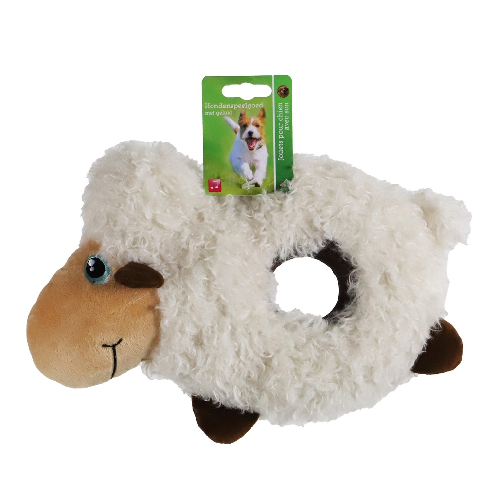 Donut schaap  piep31cm wit
